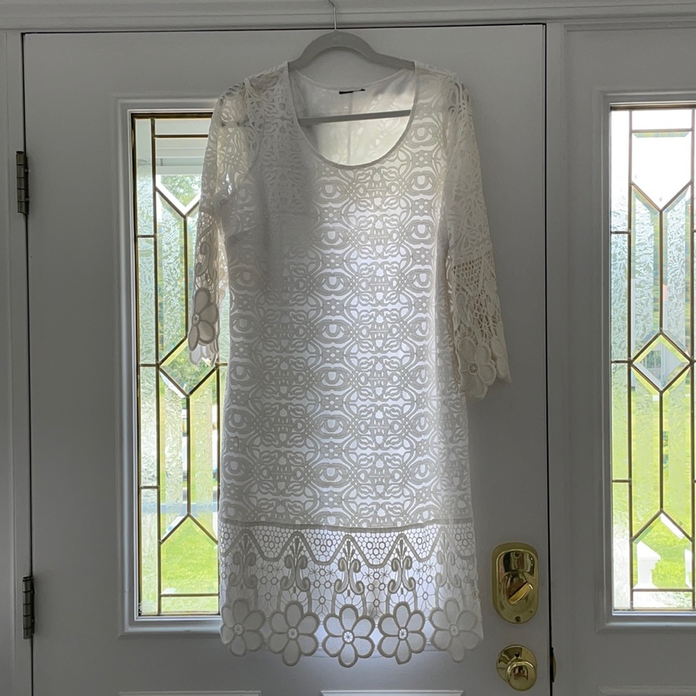 White lace dress